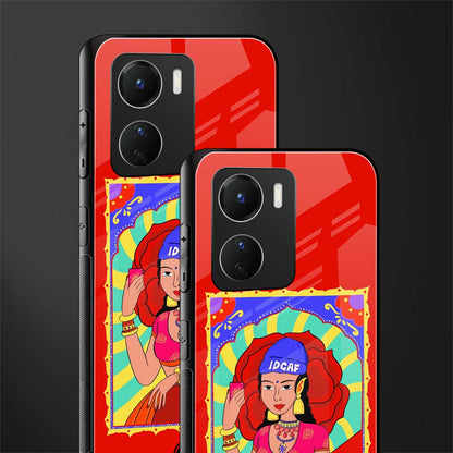 idgaf queen back phone cover | glass case for vivo y16