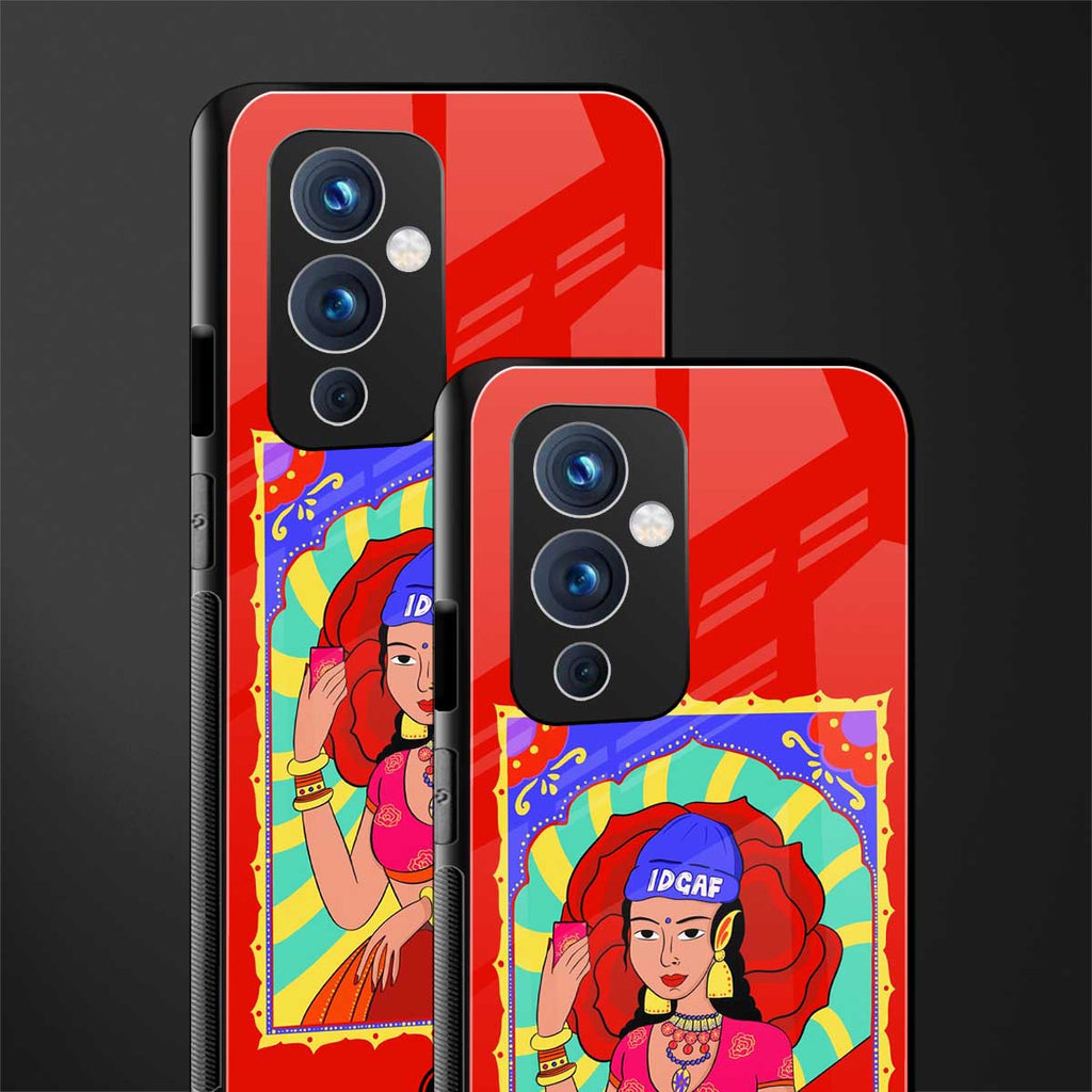 idgaf queen back phone cover | glass case for oneplus 9