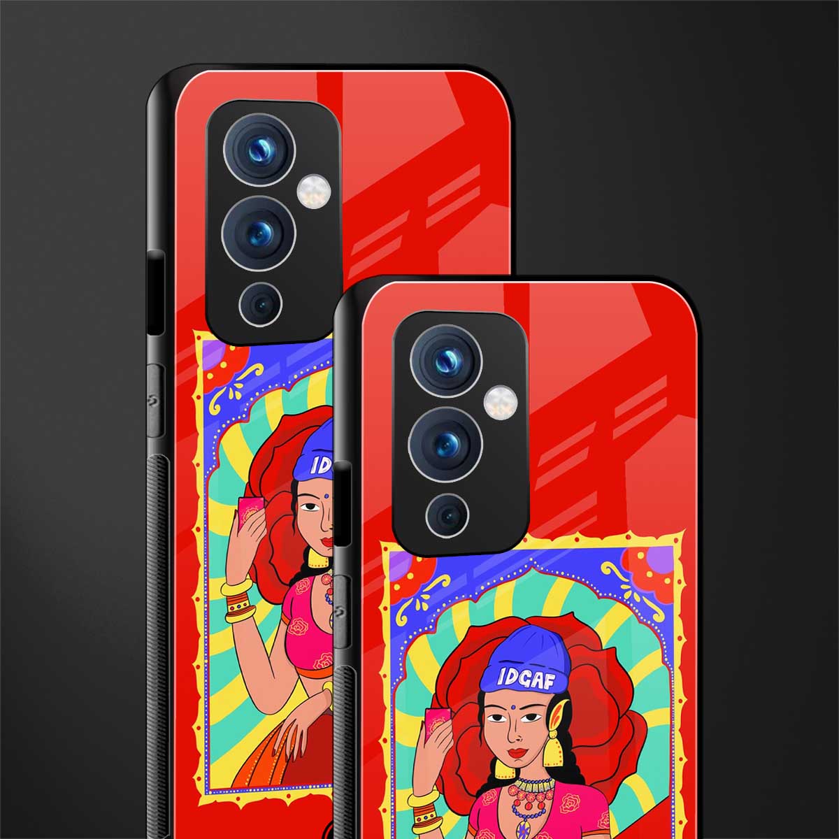 idgaf queen back phone cover | glass case for oneplus 9