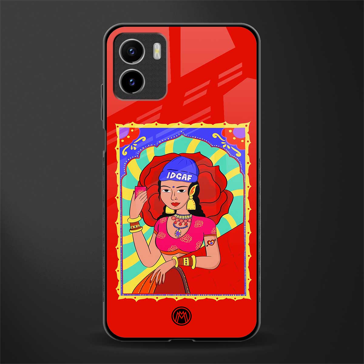 idgaf queen back phone cover | glass case for vivo y72