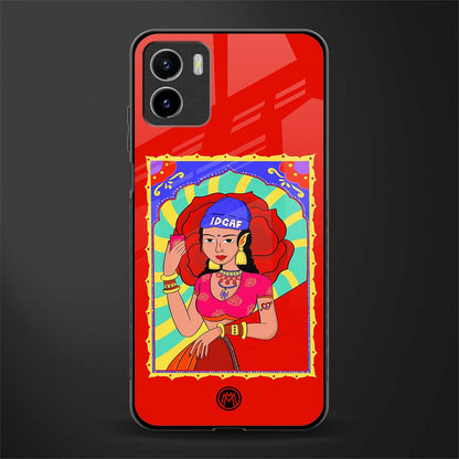 idgaf queen back phone cover | glass case for vivo y72