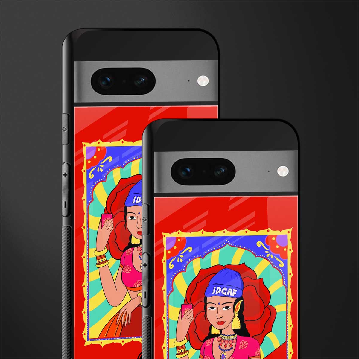 idgaf queen back phone cover | glass case for google pixel 7