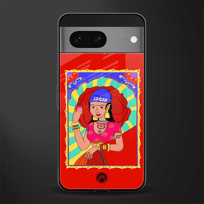 idgaf queen back phone cover | glass case for google pixel 7