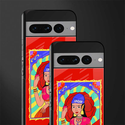 idgaf queen back phone cover | glass case for google pixel 7 pro