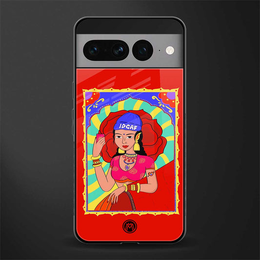 idgaf queen back phone cover | glass case for google pixel 7 pro
