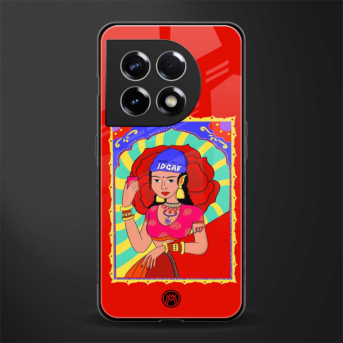 idgaf queen back phone cover | glass case for oneplus 11