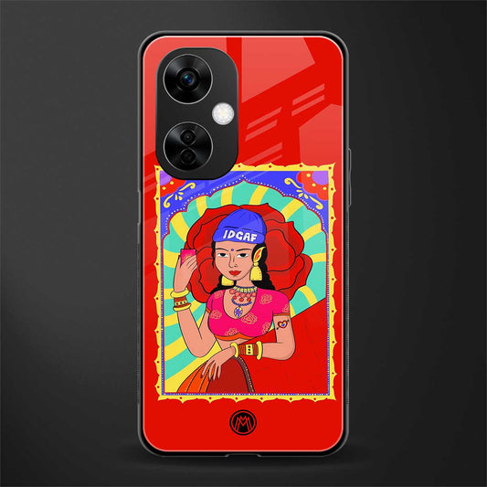 idgaf queen back phone cover | glass case for oneplus nord ce 3 lite