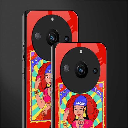 idgaf queen back phone cover | glass case for realme 11 pro 5g