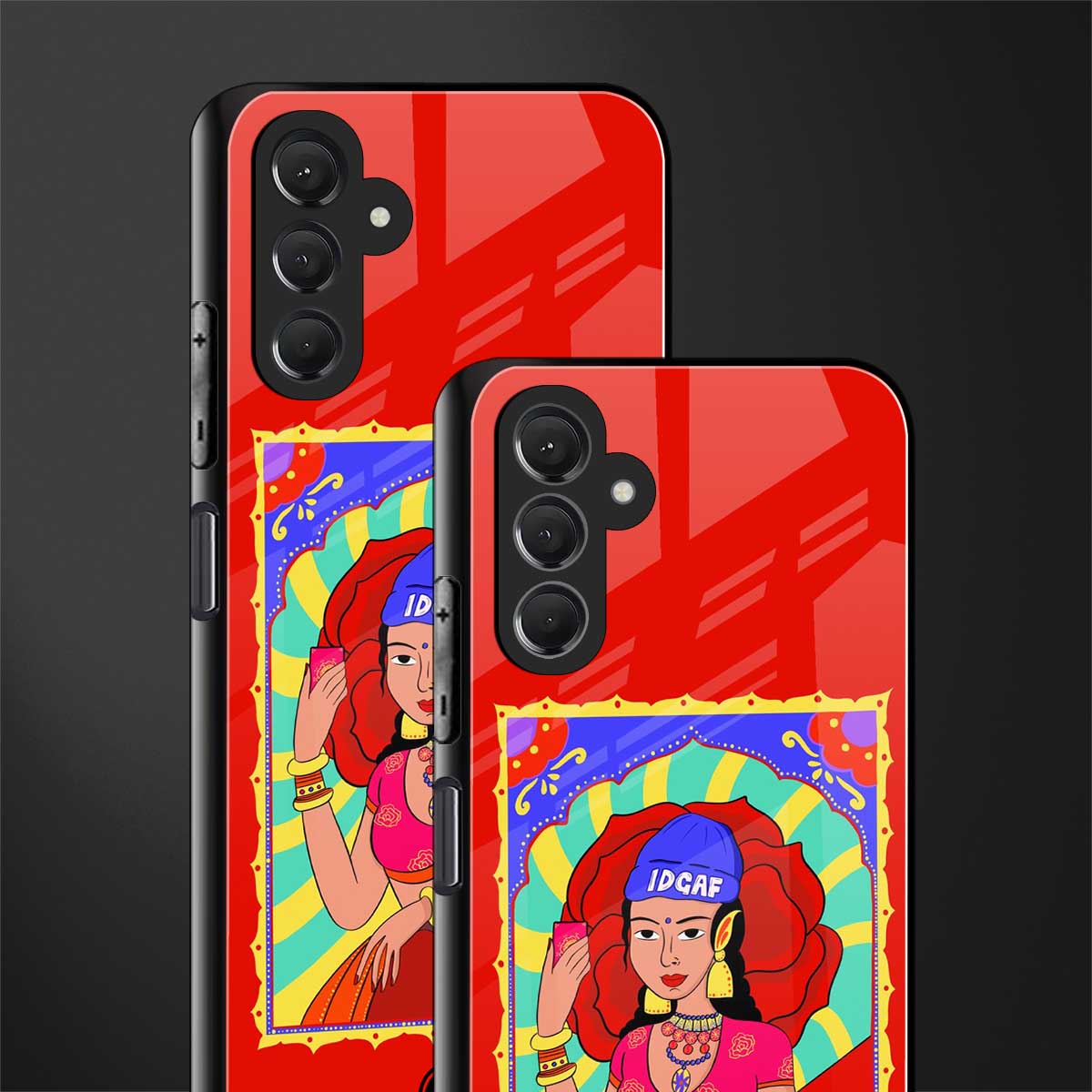 idgaf queen back phone cover | glass case for samsun galaxy a24 4g