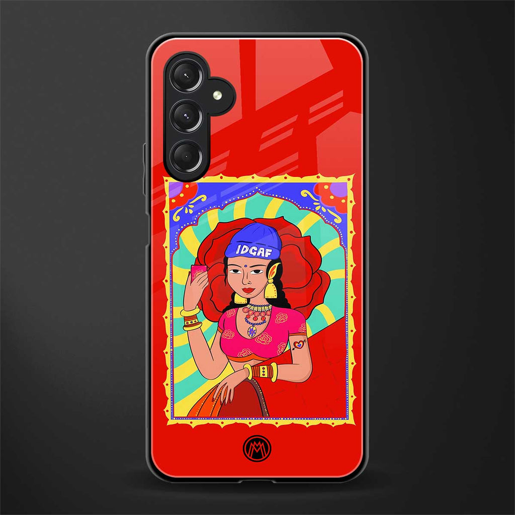 idgaf queen back phone cover | glass case for samsun galaxy a24 4g