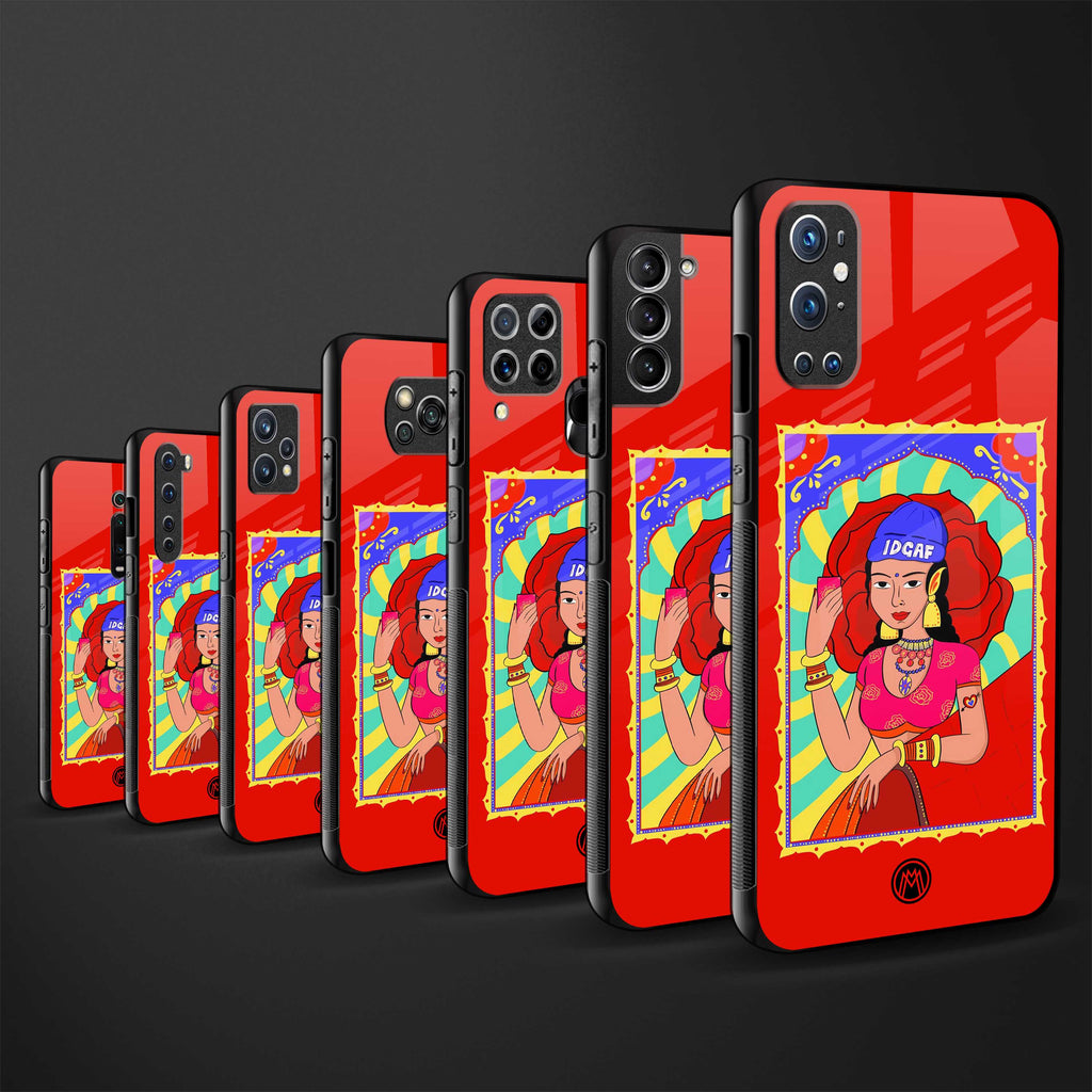 idgaf queen back phone cover | glass case for realme 9 pro 5g