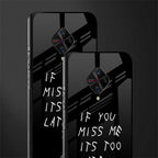 if you miss me its too late glass case for vivo s1 pro image-2