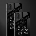 if you miss me its too late glass case for samsung galaxy m21 image-2
