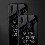 if you miss me its too late glass case for samsung galaxy a30 image-2
