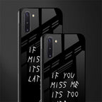if you miss me its too late glass case for samsung galaxy note 10 image-2