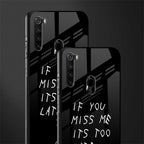 if you miss me its too late glass case for redmi note 8 image-2