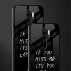 if you miss me its too late glass case for redmi note 8 pro image-2