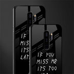 if you miss me its too late glass case for samsung galaxy s9 plus image-2