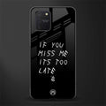 if you miss me its too late glass case for samsung galaxy a91 image