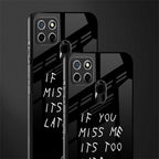 if you miss me its too late glass case for realme narzo 30a image-2