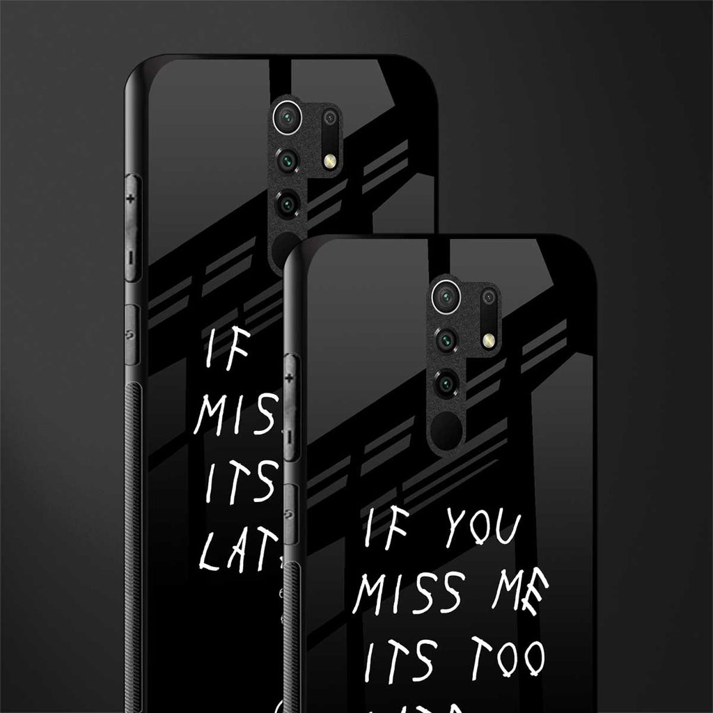 if you miss me its too late glass case for poco m2 image-2