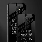 if you miss me its too late glass case for poco m2 image-2