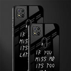 if you miss me its too late glass case for redmi 9c image-2