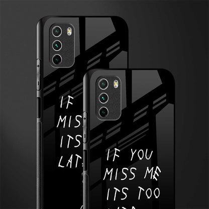 if you miss me its too late glass case for poco m3 image-2