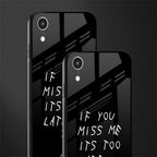 if you miss me its too late glass case for iphone xr image-2