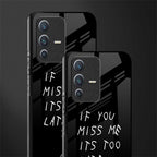 if you miss me its too late glass case for vivo v23 5g image-2