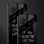 if you miss me its too late glass case for samsung a81 image-2