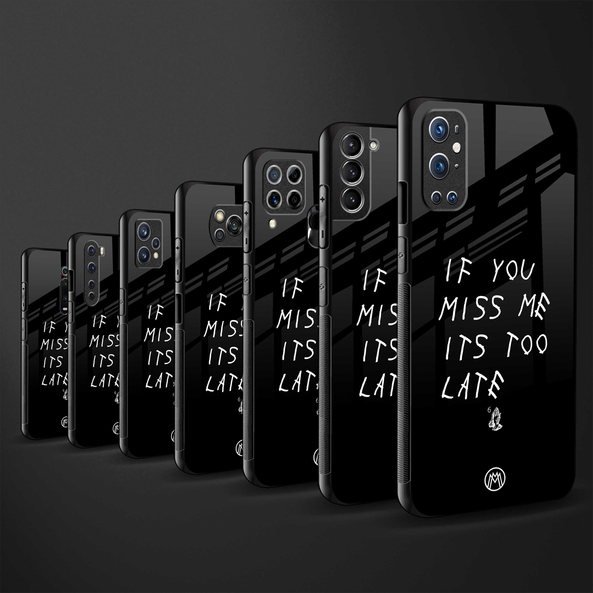 if you miss me its too late back phone cover | glass case for redmi note 11 pro plus 4g/5g