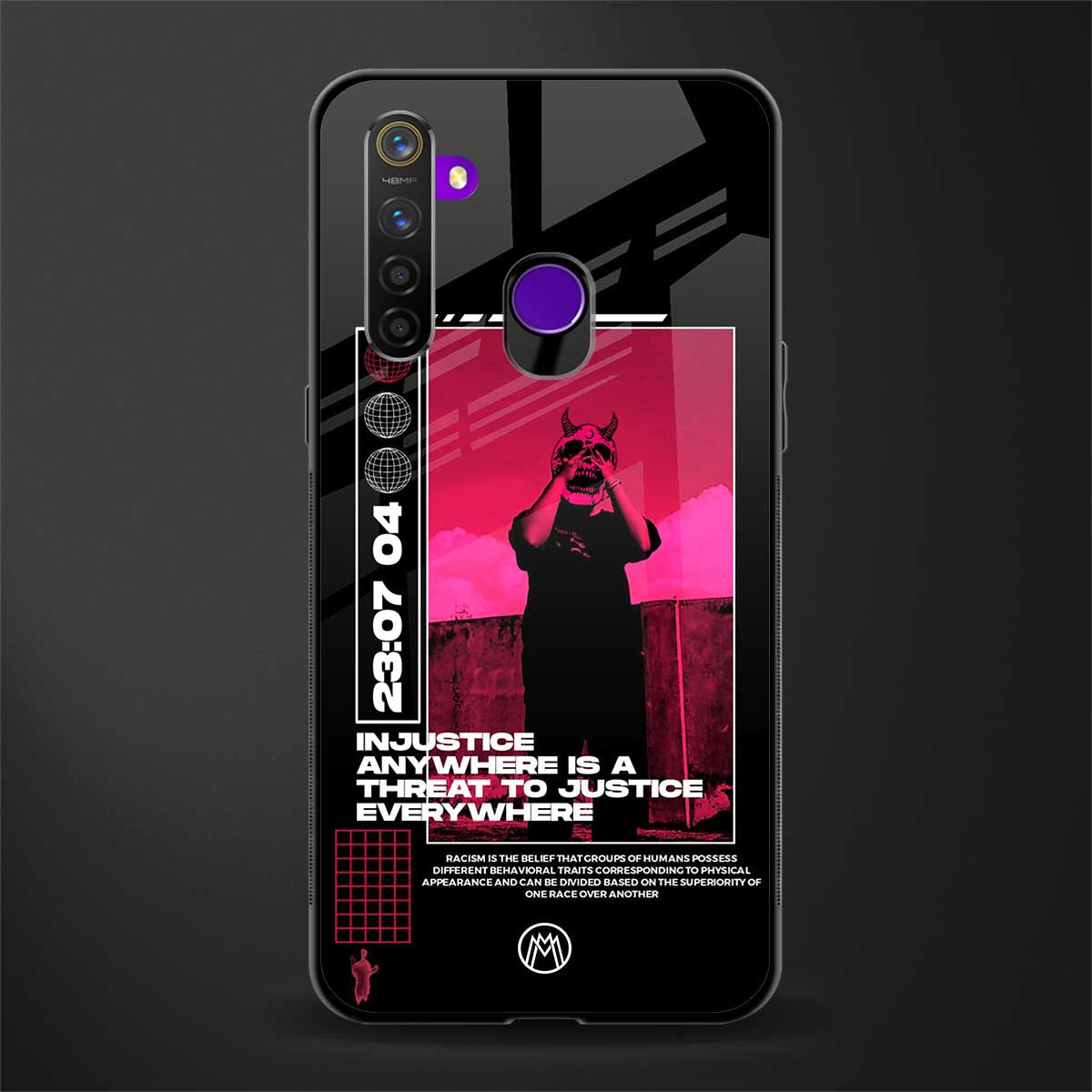 injustice glass case for realme 5 pro image