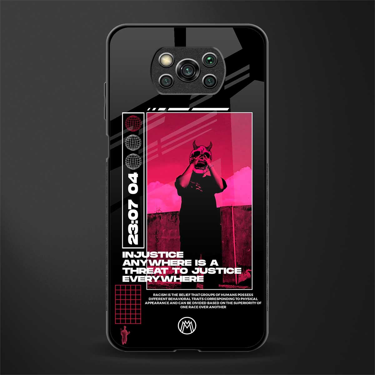injustice glass case for poco x3 image