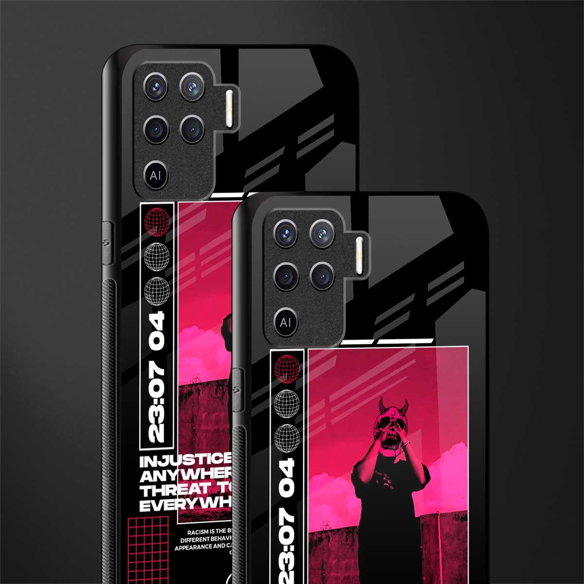 injustice glass case for oppo f19 pro image-2