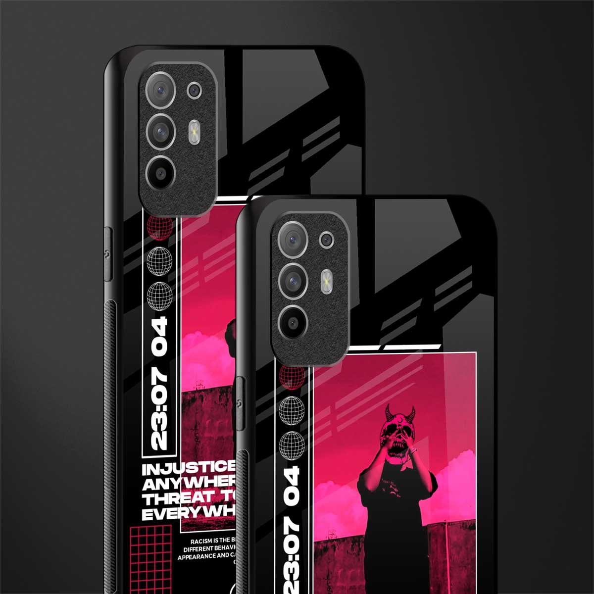 injustice glass case for oppo f19 pro plus image-2