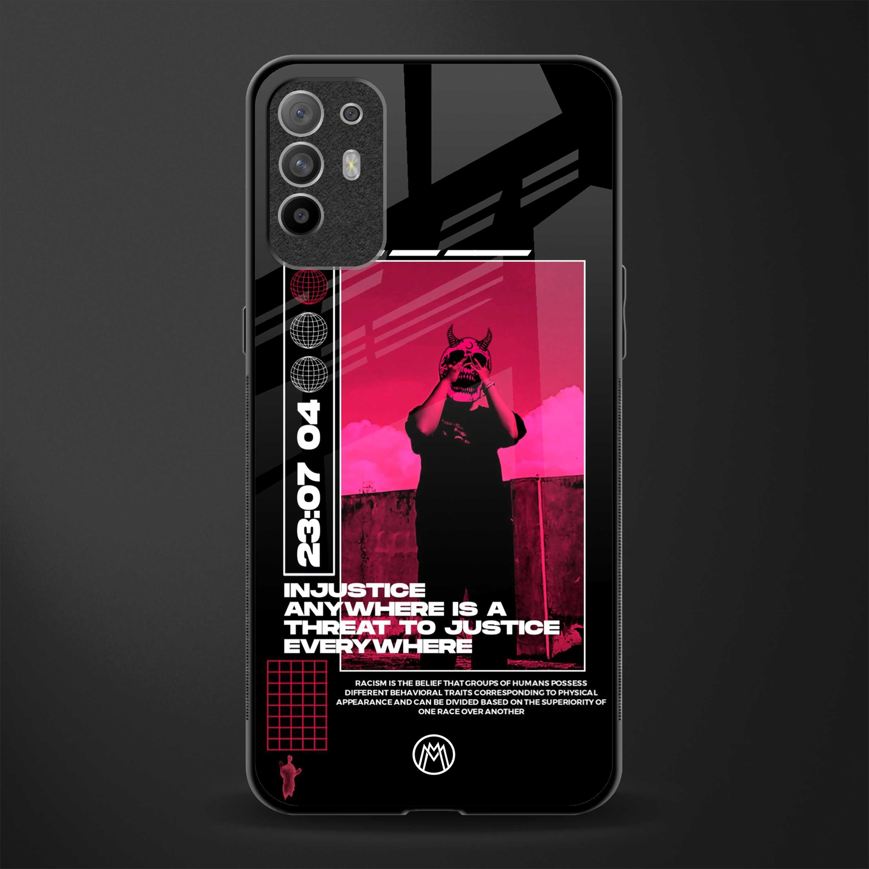 injustice glass case for oppo f19 pro plus image