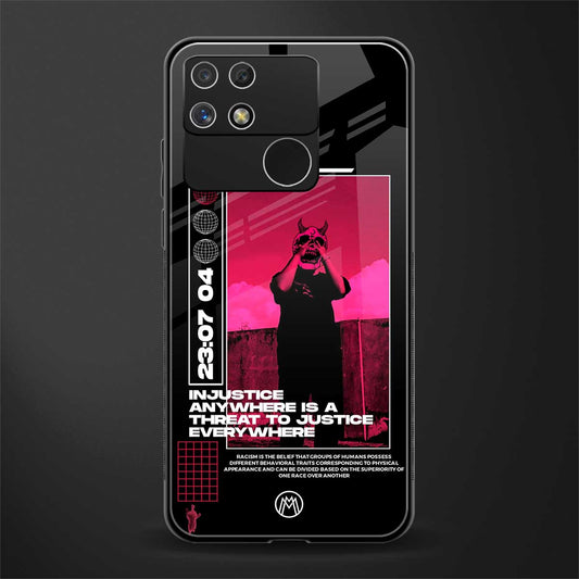 injustice back phone cover | glass case for realme narzo 50a