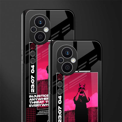 injustice back phone cover | glass case for oppo f21 pro 5g