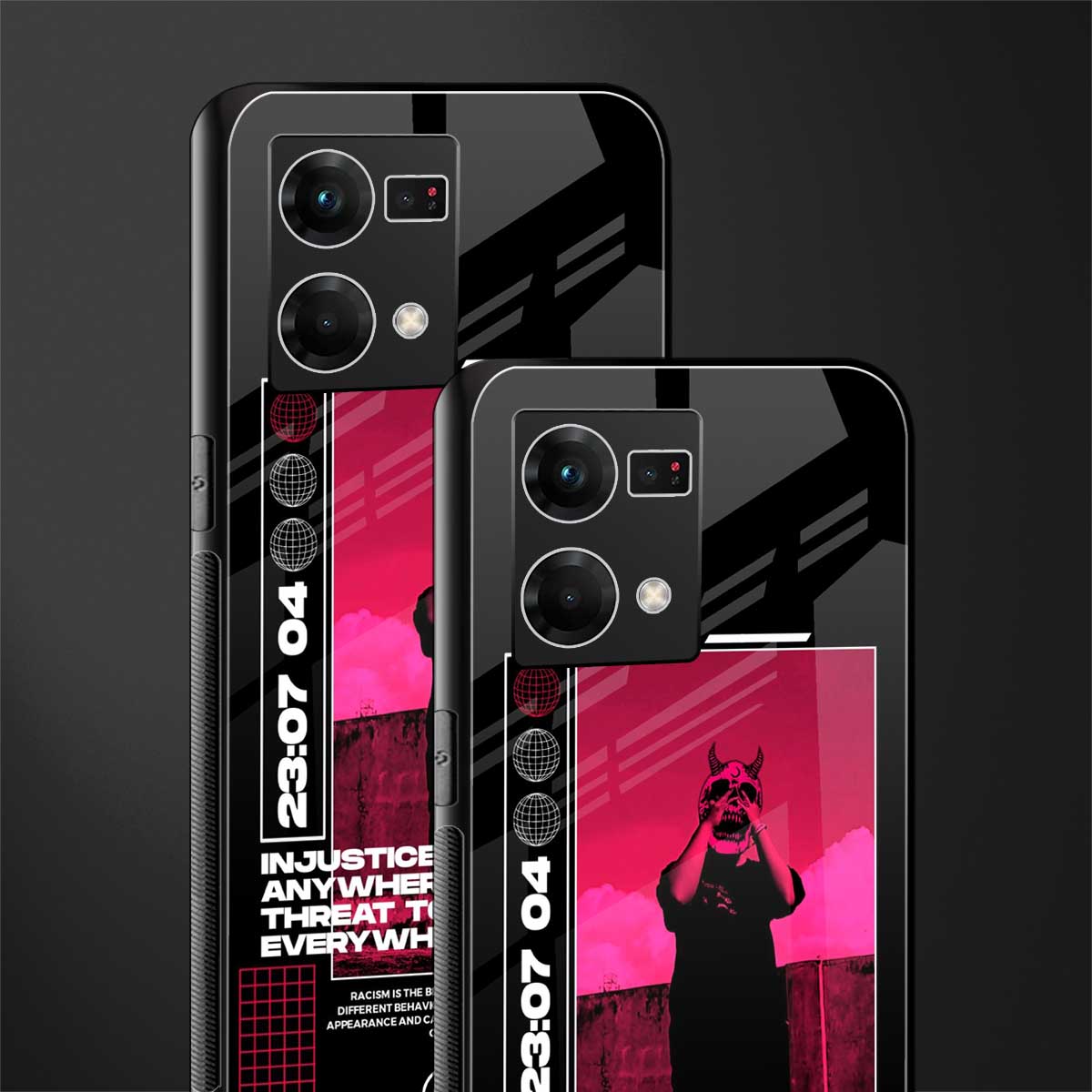 injustice back phone cover | glass case for oppo f21 pro 4g