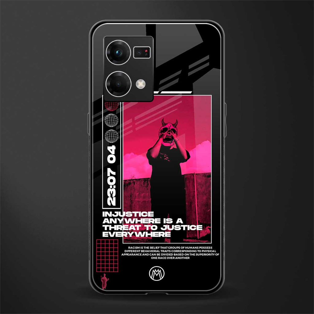 injustice back phone cover | glass case for oppo f21 pro 4g