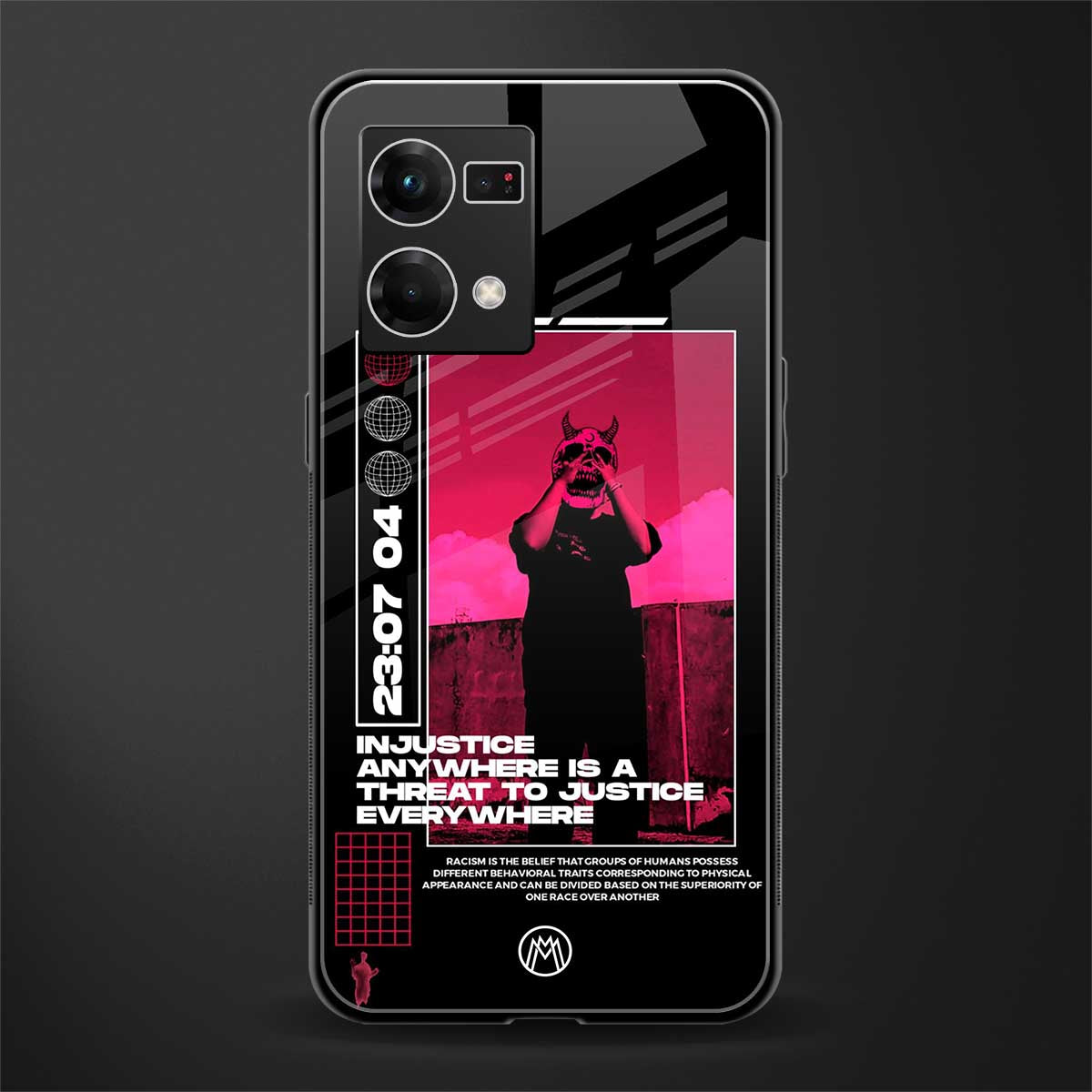 injustice back phone cover | glass case for oppo f21 pro 4g