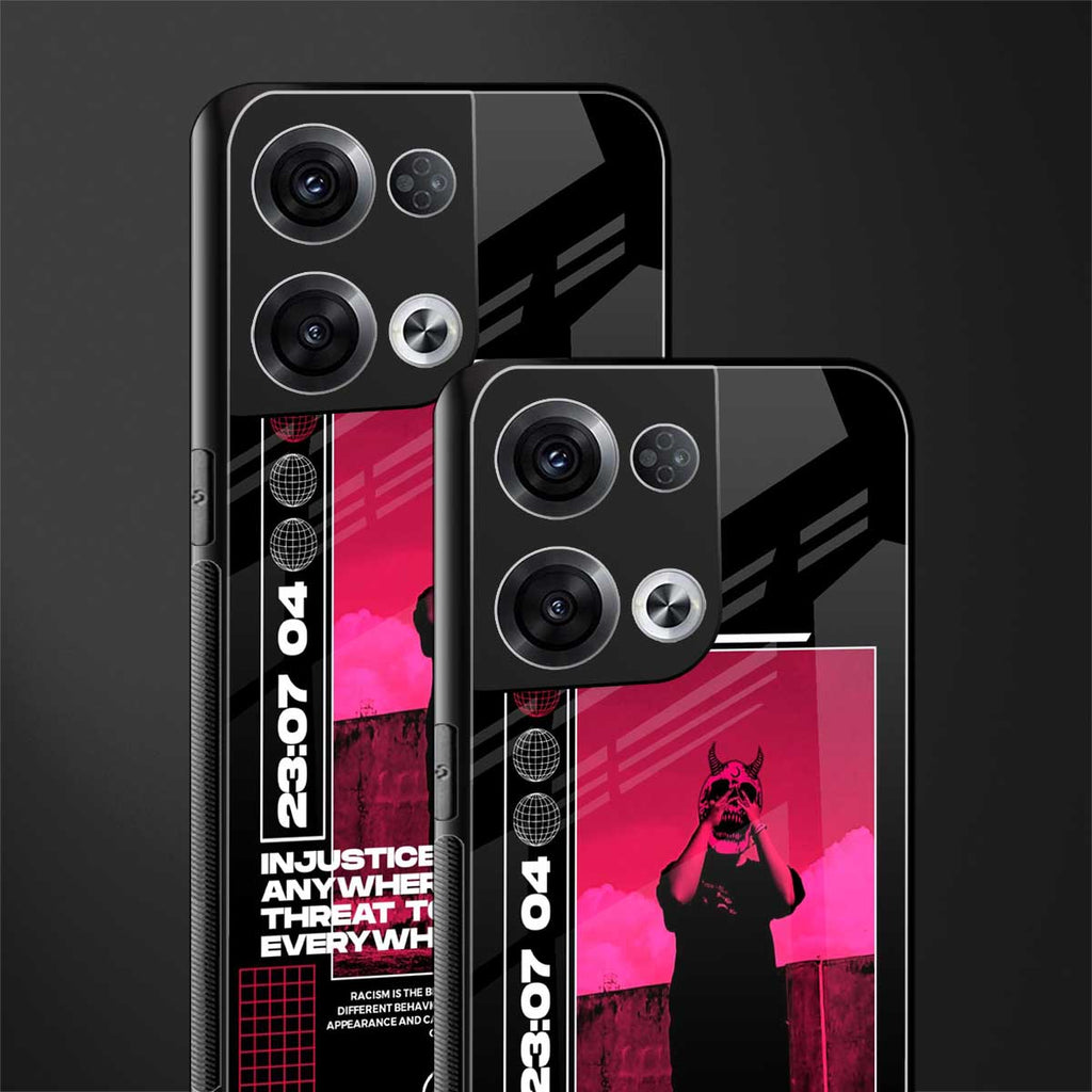 injustice back phone cover | glass case for oppo reno 8