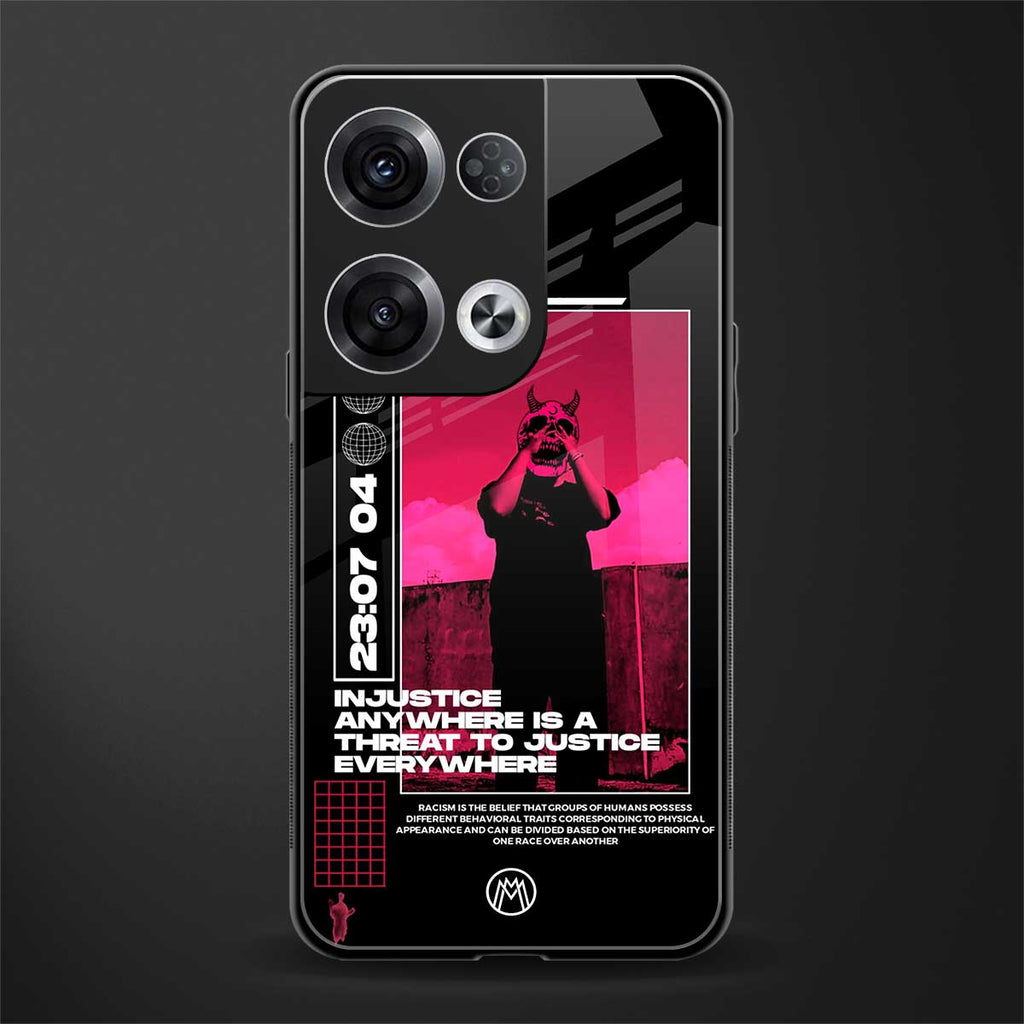 injustice back phone cover | glass case for oppo reno 8