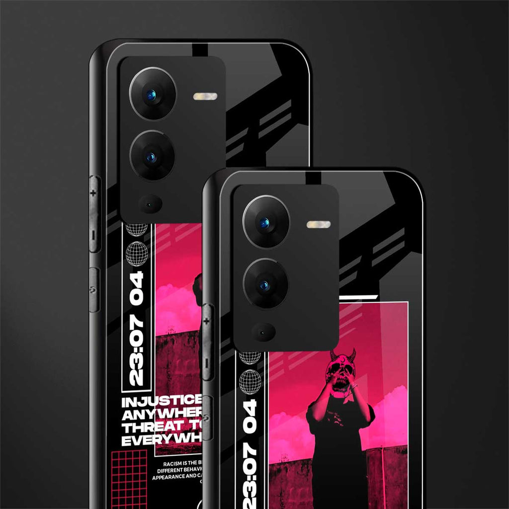 injustice back phone cover | glass case for vivo v25 pro 5g