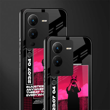 injustice back phone cover | glass case for vivo v25 pro 5g