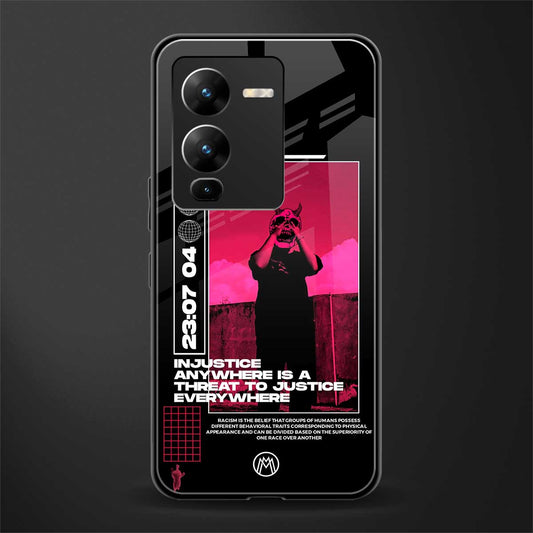 injustice back phone cover | glass case for vivo v25 pro 5g