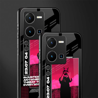 injustice back phone cover | glass case for vivo y35 4g