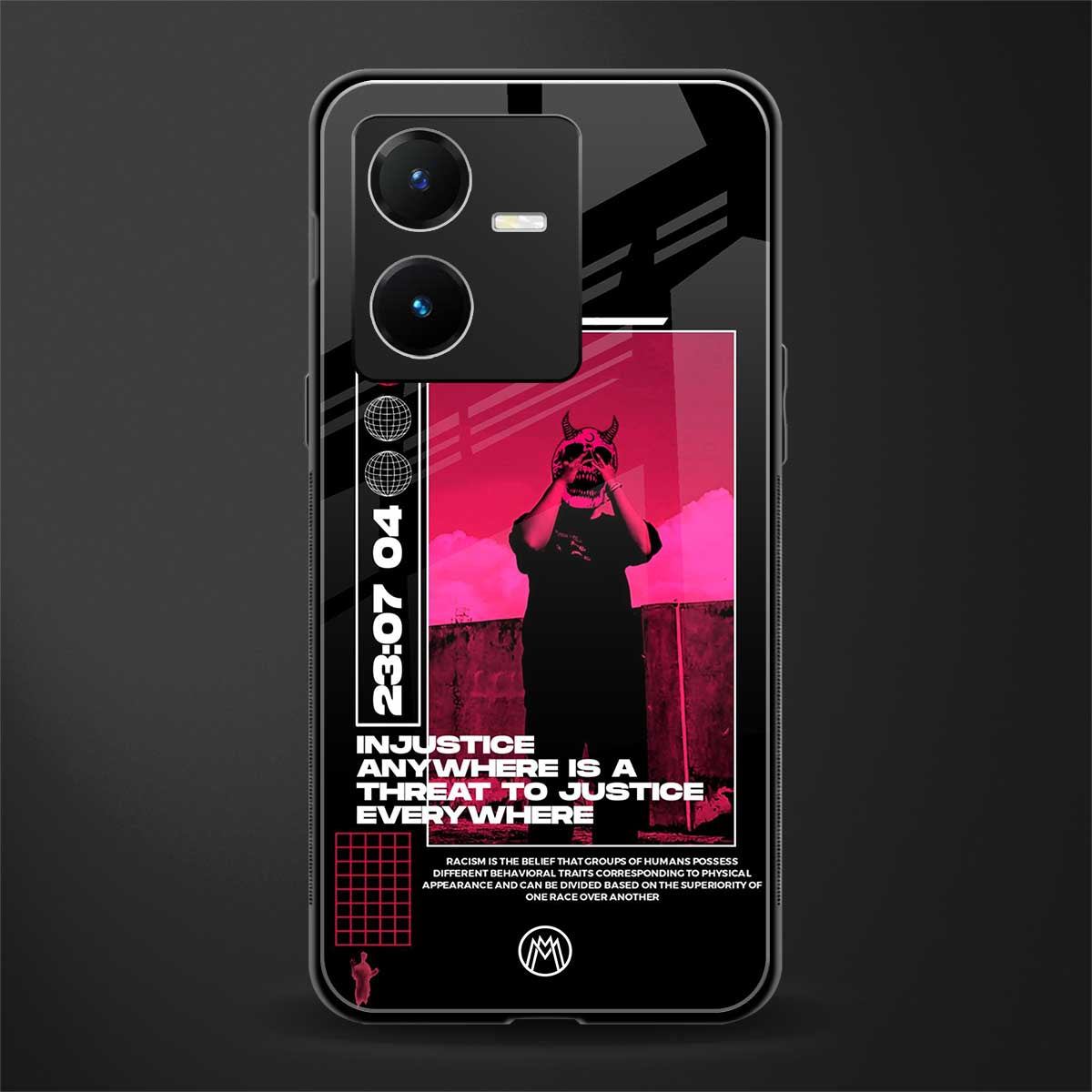injustice back phone cover | glass case for vivo y22