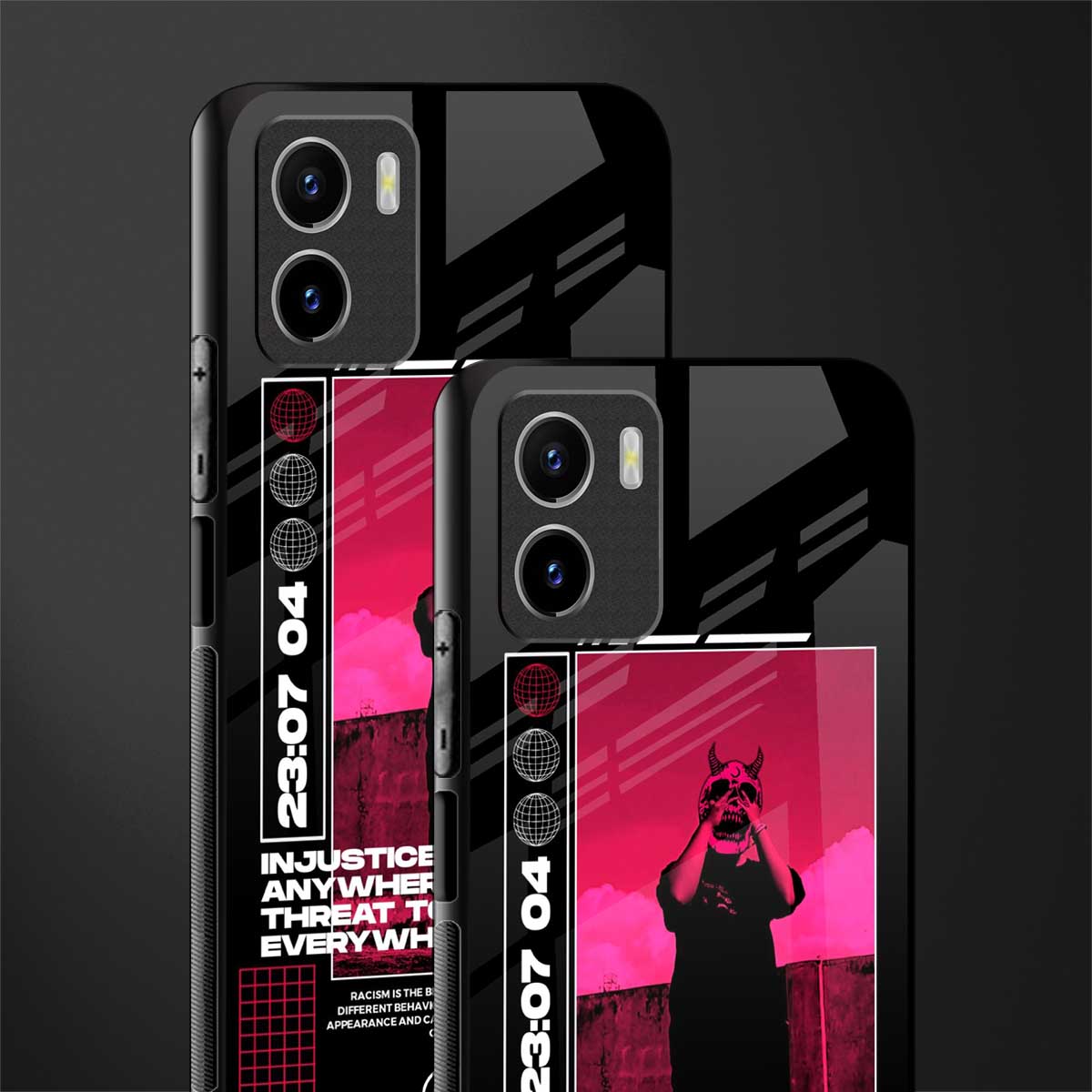 injustice back phone cover | glass case for vivo y72